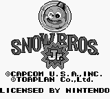Snow Bros. Jr title screen for GameBoy